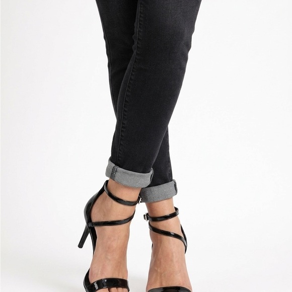 Michael Kors Patent Leather Ankle Strap Heels Black Size 8 Open Toe Stiletto - Picture 9 of 9